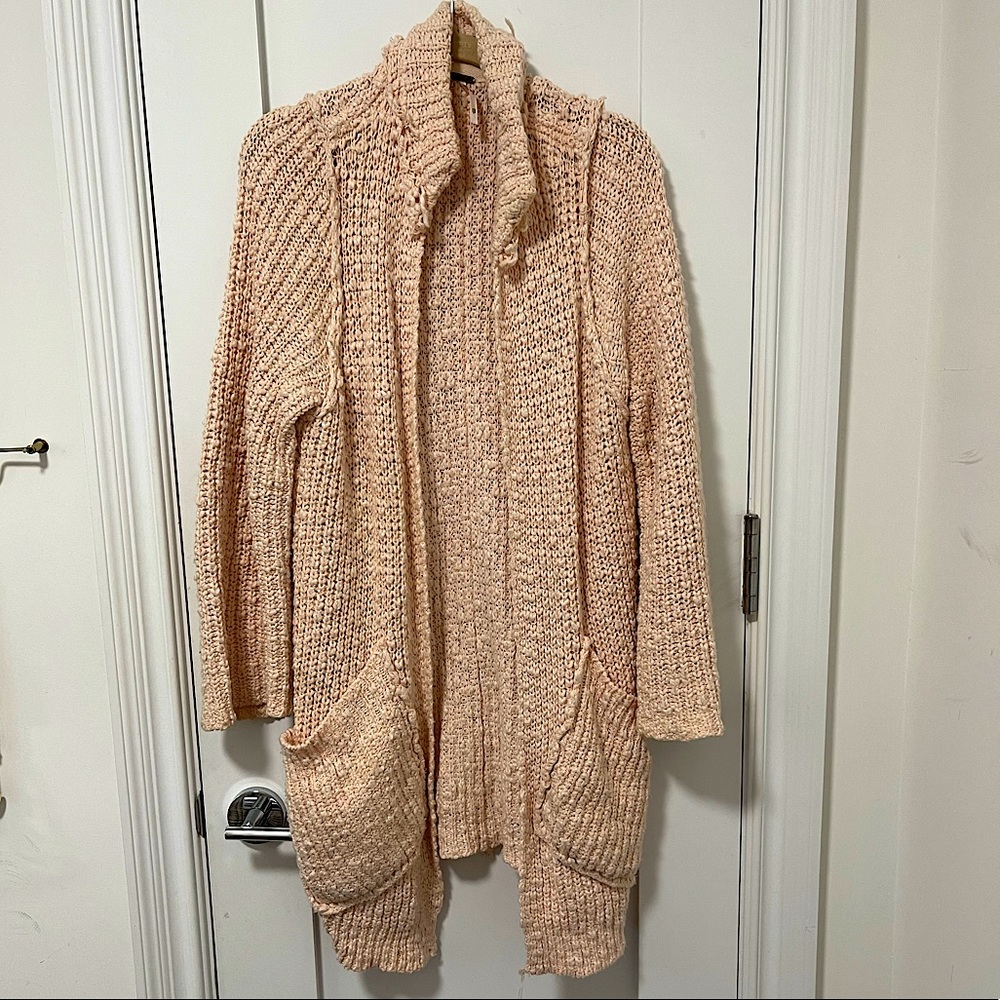 Free People Pink Cardigan